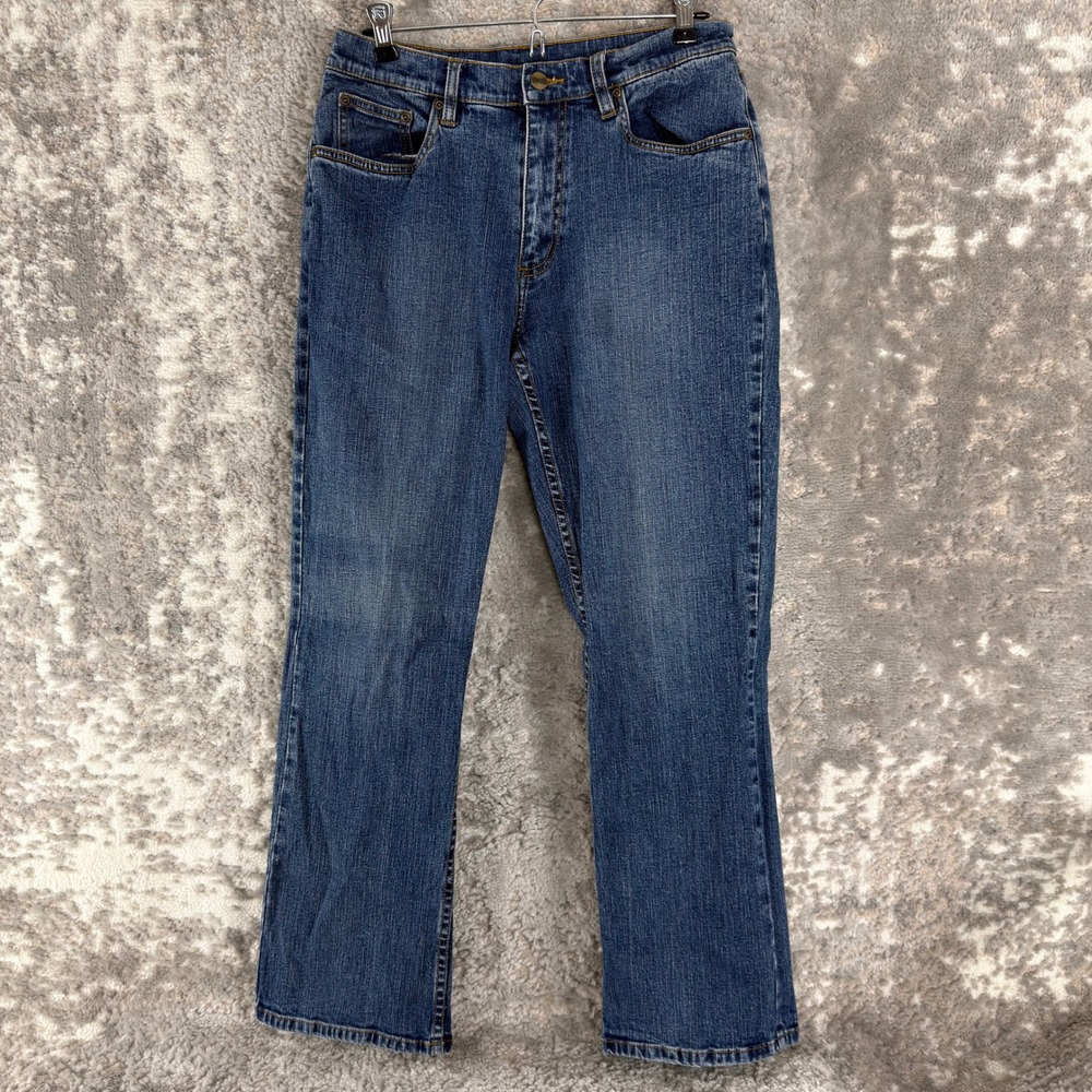 L.L.Bean Petite Size 10P Classic Fit Straight Leg Denim Jeans Blue Women
